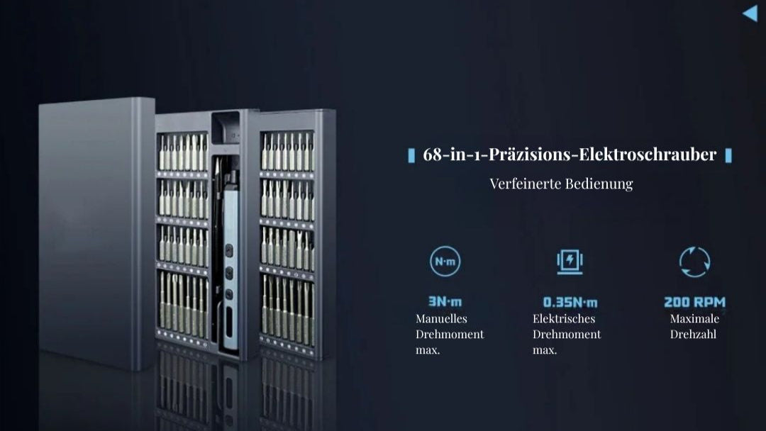 Elektrischer 68-in-1 Schraubendreher Set