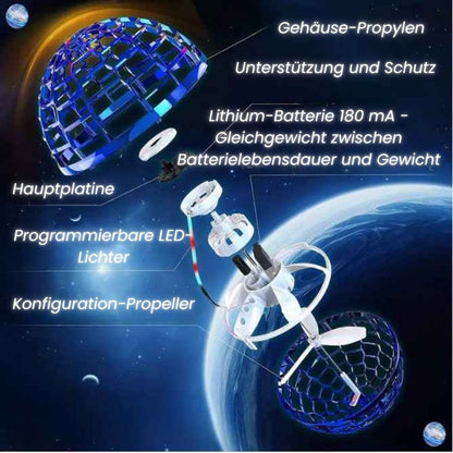 Fliegender Ball - Magischer Schwebeball mit LED-Licht